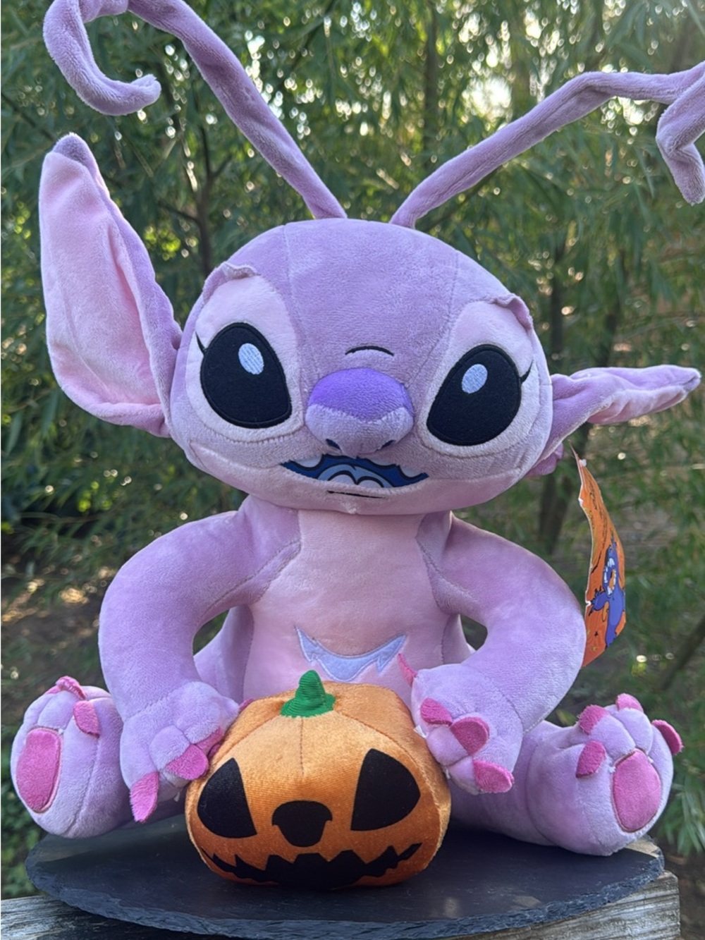 Disney Halloween Angel Plush Holding Pumpkin Lilo and Stitch Spooky Series